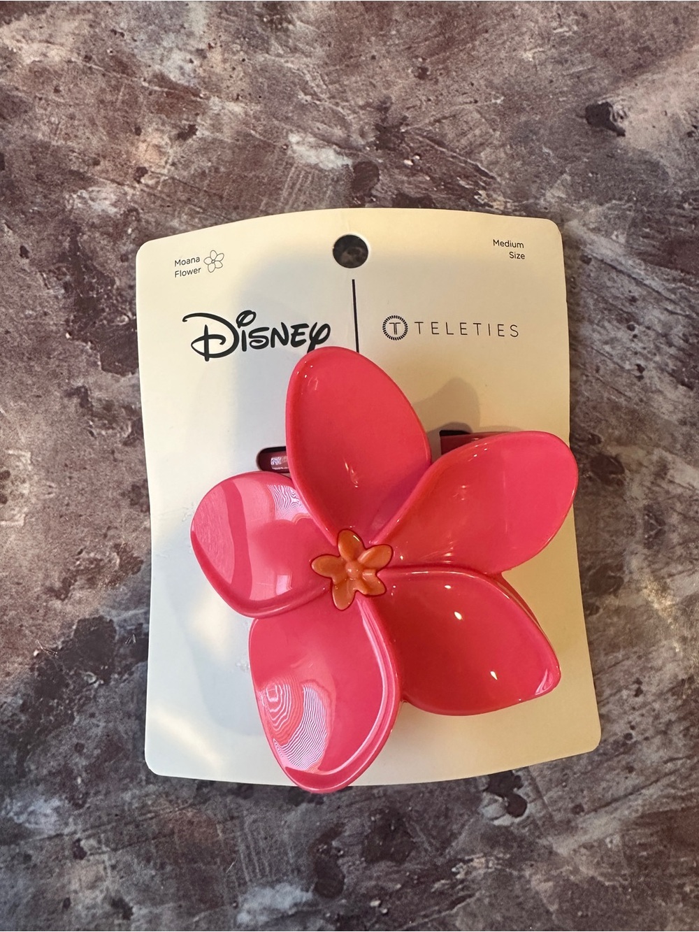 Disney Teleties Pink Flower Hair Clip - Moana Flower